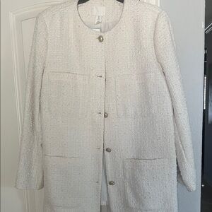 H&M Elegant Cream Tweed Women's Jacket